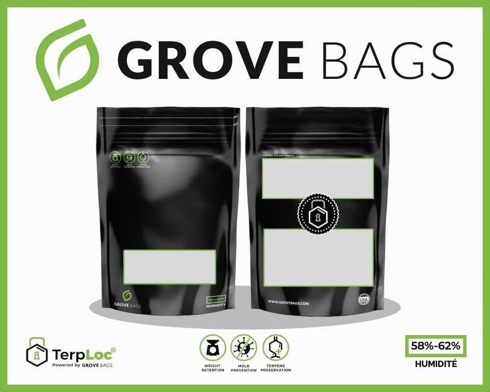 Groove Bags Lot de 10 sacs de rangement de 100 g avec contrôle actif de l'humidité (fabriqué aux États-Unis)