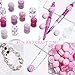 50 Pcs 20mm Beads for Pens Making Rhinestone Bubblegum Beads Pink Crystal Acrylic Round Chunky Bead Sparkly Large Bead for Pen Beadable Keychain Bracelet Necklace DIY Craft Jewelry Making Supplies