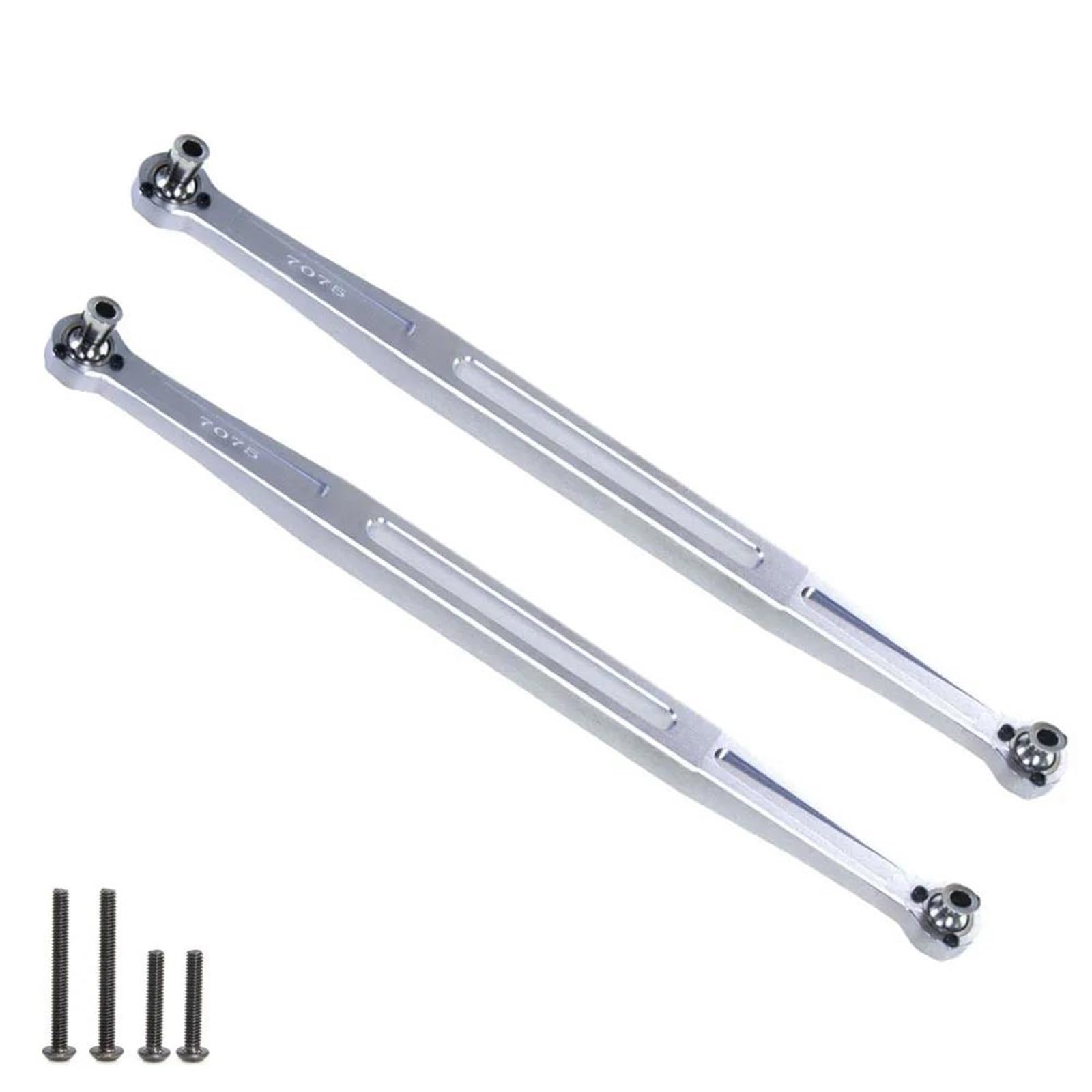 Varilla de Tracción para TRAXXAS para X-MAXX para WideMaxx 8S para XRT 1/6 RC Piezas De Actualización Coche 2 Uds Enlaces Punta Metal Varilla Enlace 202 Mm(White)