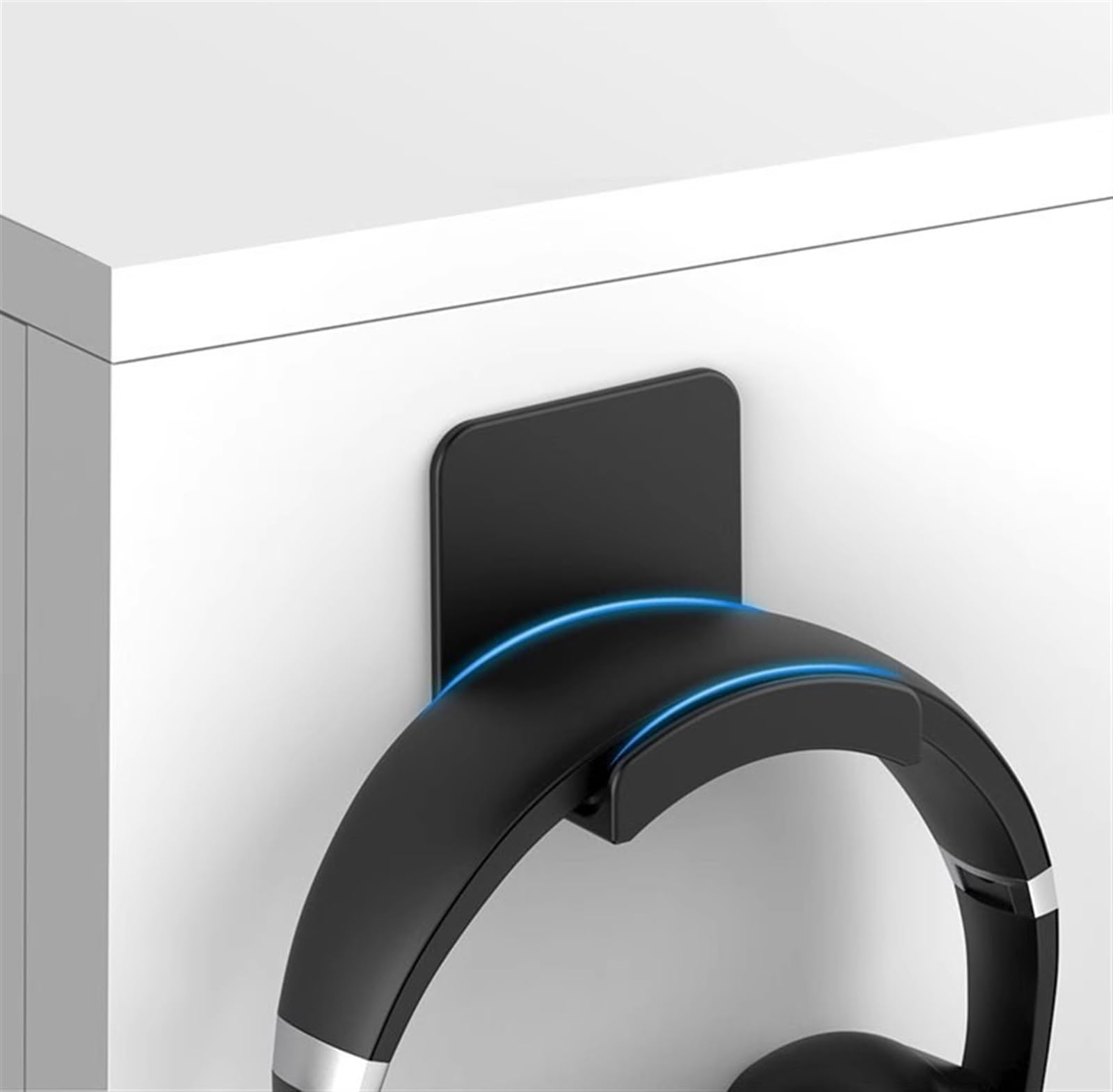 Gaming Accessori Gancio for Cuffie sotto Il Supporto for Cuffie da Scrivania sotto Il Tavolo Supporto Adesivo for Cuffie da Gioco Stand Over-Ear da Gioco(Black)