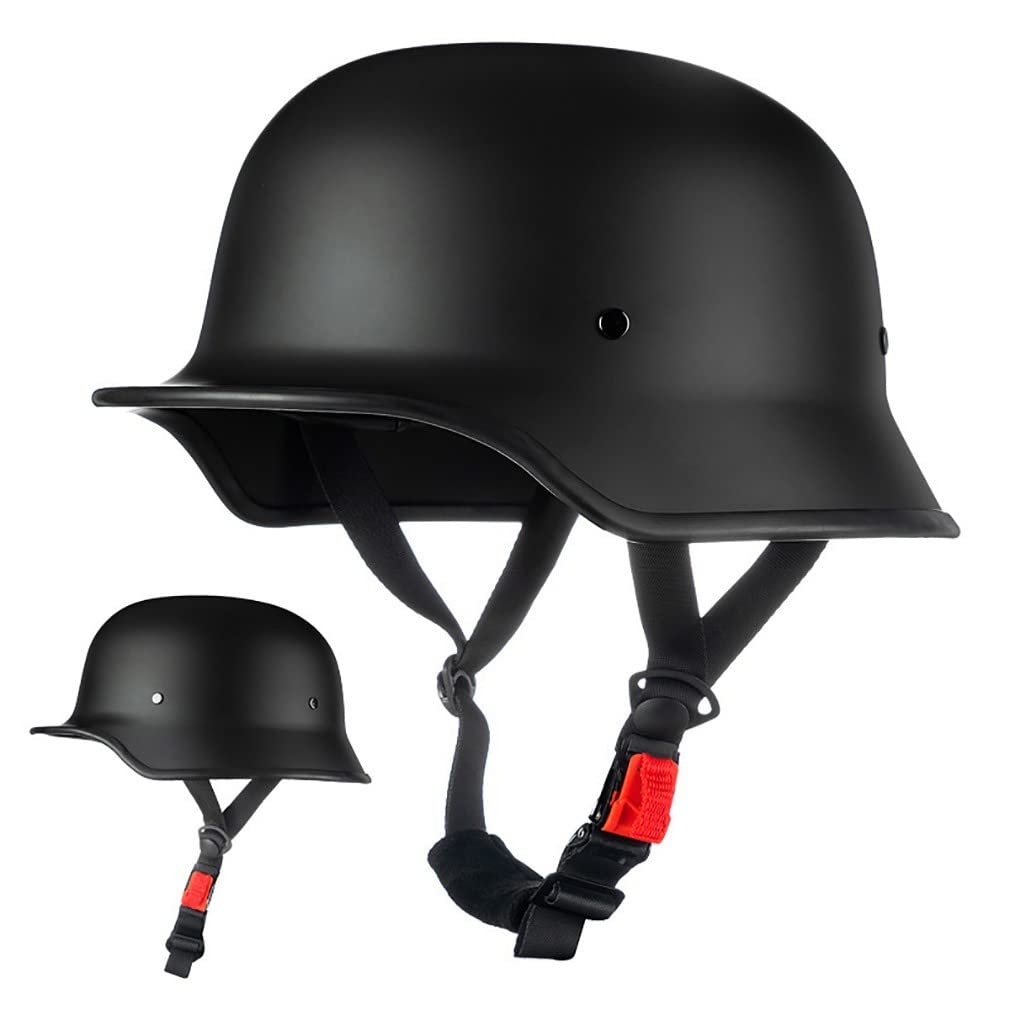 Halbschalenhelm Deutsche Halbhelm Motorradhelm ECE-Zertifiziert | Rollerhelm Jethelm Moped Helm Motorrad-Roller StraßEnmoped Halbhelm Unisex-Helm/GrößE:M~2XL