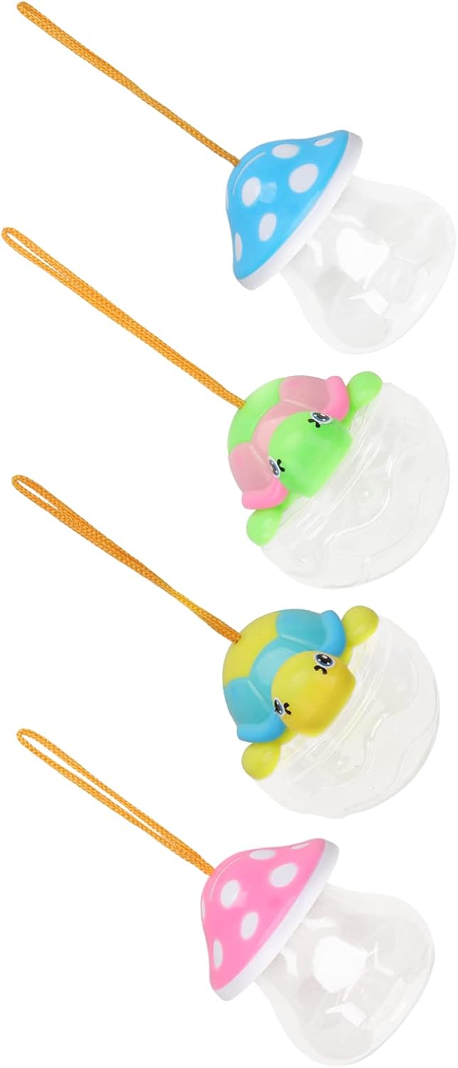 Popetpop 4個魚ボウルキノコカメ形水族館ベタタンク金魚鉢花瓶ビーチ水のおもちゃ