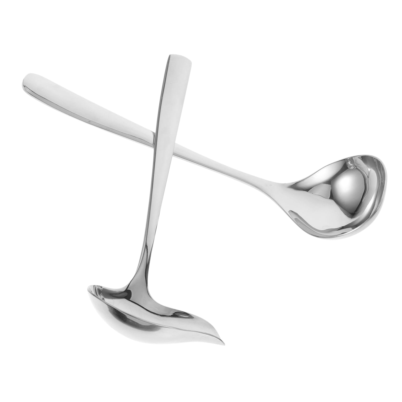 KICHOUSE 1 Set Unique Stainless Steel Gravy Ladle Kitchen Spoon with Spout for Sauces Soups and Dressings and Easy to Clean Cooking Utensils