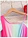 OYOANGLE Girl's Rainbow Asymmetrical Neck Jumpsuits Ruffle Short Sleeve Belted Long Rompers Hot Pink 10Y