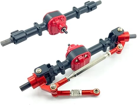 RC Car Front & Rear Complete Axle for MN D90 D91 D96 D99S MN90 MN96 MN99 MN99S 1/12 RC Car Upgrade Parts,Black