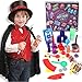 Tacobear Deguisement Magicien Enfant avec Tour de Magie Coffret Magie Costume de Rôle Magique Kit pour Enfants Halloween Carnaval Noël