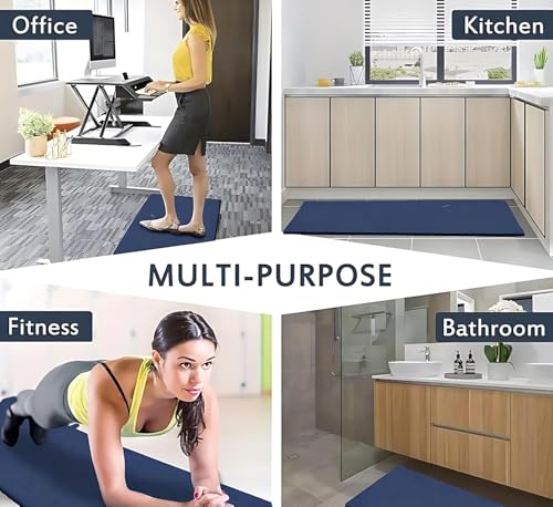 Image of VNQ! Cushion Noodle Mat for Home Entrance, Heavy Indoor Outdoor Anti Slip PVC Floor Mat for Bedroom, Kitchen, for Bathroom, Doors, Office, Door Mat, Bath Mat Colour Green|(2X14 Feet)