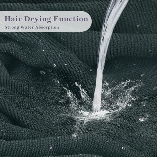 Purple Marble Print Satin Shower Cap, Three-Layer Terry Cloth Lined, with Silk Hair Ties, Microfiber Waterproof Reusable Large Size Shower Cap for Women Long Thick Hair - Image 5