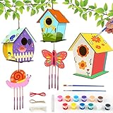 💝【Regalo ideal para 4+ niños】Este conjunto de garabatos de casa de pájaros de artesanía de bricolaje es un regalo ideal para los niños; perfecto para el hogar, la escuela, las fiestas de los niños y más allá de la decoración de la pantalla; Regalo para Halloween, Acción de Gracias, Navidad, vacaciones, cumpleaños