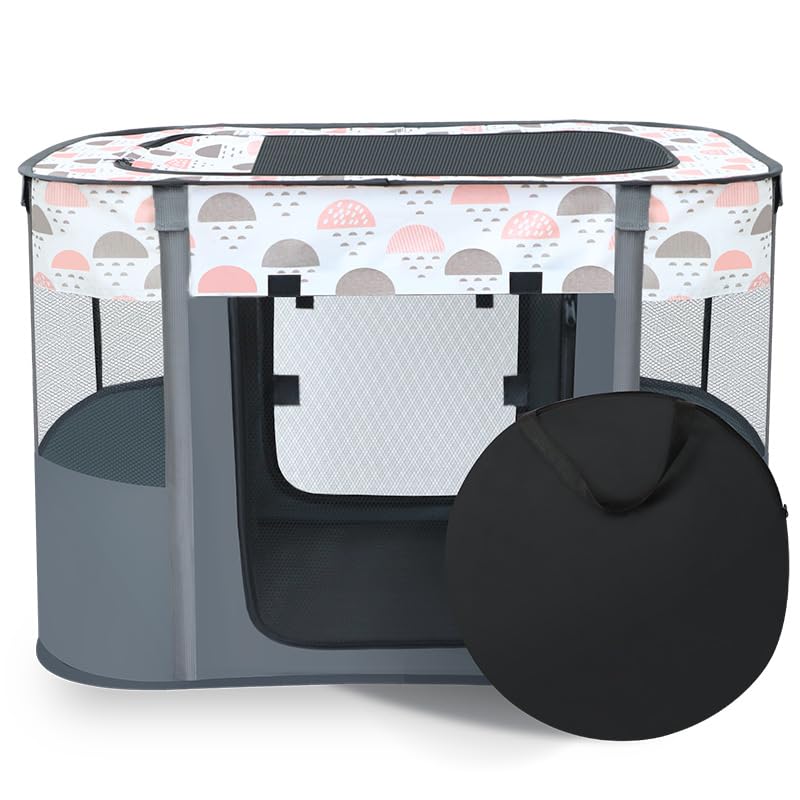 MEETCARE Pet Playpen, Foldable Dog Cat Playpens,Portable Exercise Kennel Tent Crate,Water-Resistant Breathable Shade Cover, Indoor Outdoor Travel Camping Use for Small Animals (Small), Brown MEETCARE Pet Playpen, Foldable Dog Cat Playpens,Portable Exercise Kennel Tent Crate,Water-Resistant Breathable Shade Cover, Indoor Outdoor Travel Camping Use for Small Animals (Small), Brown