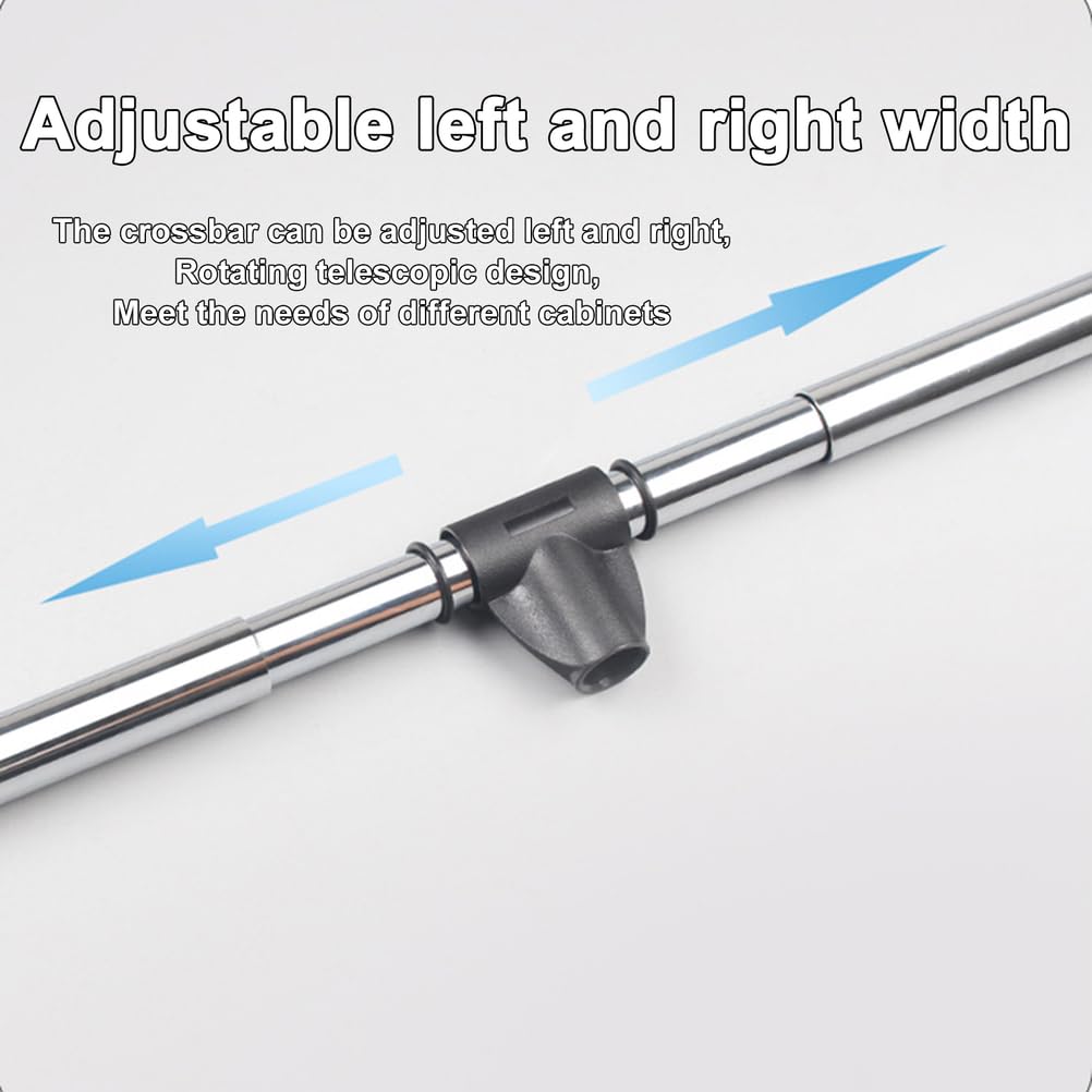 LDIW Appendiabito saliscendi per Armadio, Rimovibile Barra Appendiabiti Lift in Alluminio per Guardaroba Larghezza Regolabile,660to890mm