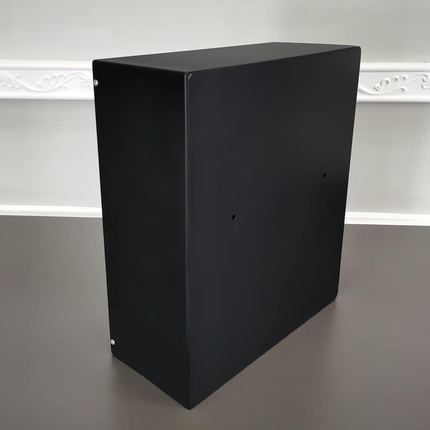 FixtureDisplays® Black Outdoor Drop Box Locking Drop Box, Wall Mounted Mailbox, Suggestion Box 11119-BLACK-NPF