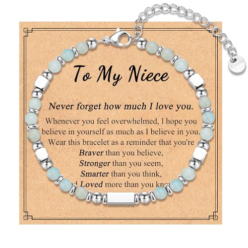 Tiny Beaded Bracelet Gifts for Bestie Friend Sister Daughter Granddauhgter Niece, Christmas Birthday Valentines Day Gifts for Teen Girls Women Her