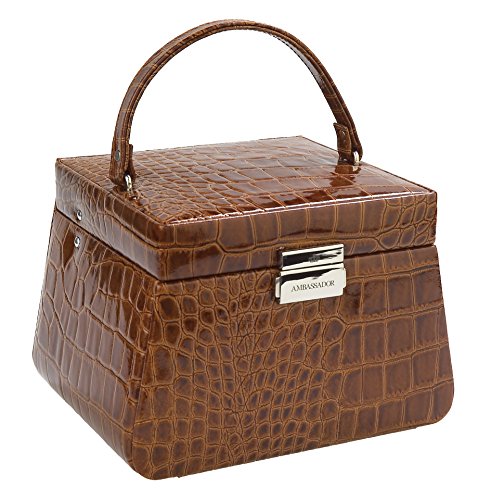 Preisvergleich Produktbild Ambassador Unisex-Schmuckkasten Cocco Leder braun-8531-30