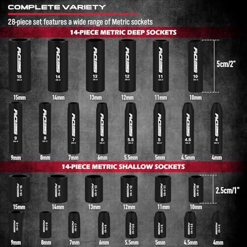 64-Piece 1/4 Inch Impact Socket Set