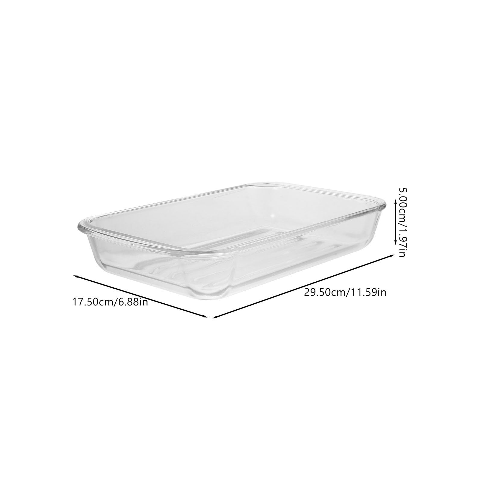 VALICLUD Plat à Four en Verre Trempé Transparent 1,5 L Grosse Capacité Résistant Haute Température pour Micro-ondes et Four Plat Ovale Multifonction la Cuisine Maison Cuisson Fromage Pâtes