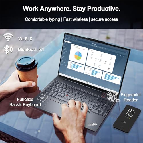 Image of Customized Laptop, Created Using Lenovo ThinkPad E16 Laptop, 16 inch WUXGA IPS Display, Intel Core i5-1335U, 40GB RAM, 256GB /512GB /1TB /2TB PCIe SSD, Backlit KB, Fingerprint Reader, RJ45, Win 11 Pro