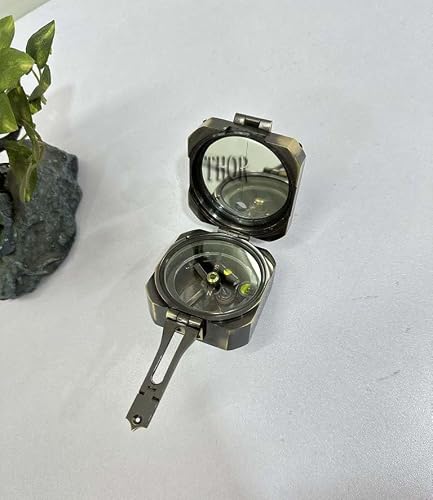 Brass Compass Vintage Brunton Surveying Nautical Compass for Navigational/Traveling/Hiking/Tracking/Camping Tool Survival Outdoor Compass