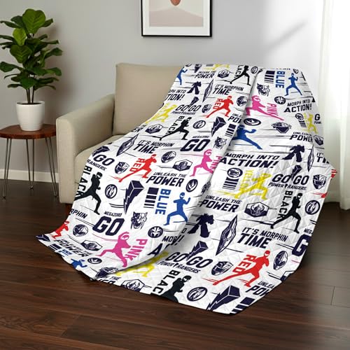Image of Northwest Power Rangers Core Quilted Blanket, Comfy Throw, Adults Boys Girls, Soft Lightweight Bedding for Bed, or Couch, 60 x 80 inches