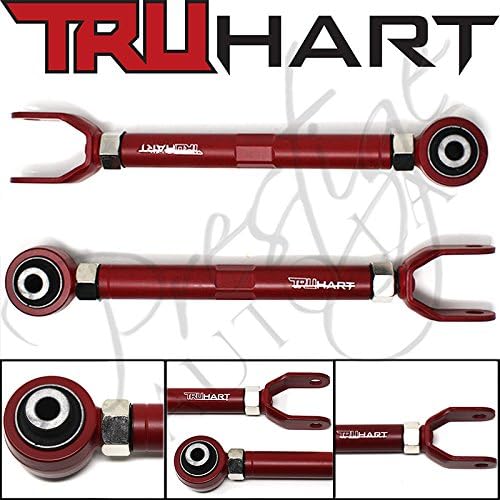 Truhart for 370Z and G37 FRONT+ REAR Upper Camber Arm Suspension Alignment Set Red Control Performance Racing