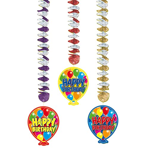 Decorazione Da Parete Happy Birthday - 3 Pezzi