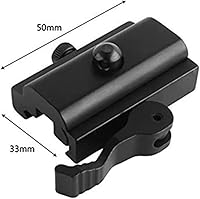 Vista 2 de Adaptador QD compatible con riel Picatinny con un bloqueo de leva para un fácil desmontaje de bípodes.