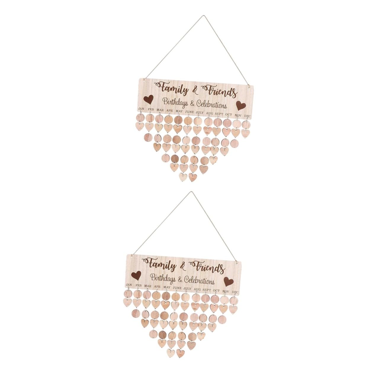 Didiseaon 2sets Calendario Per Compleanni Decorazione Murale Per Famiglia Facile Da Installare Design Semplice e Duraturo Per Mamme e Famiglie Numerose
