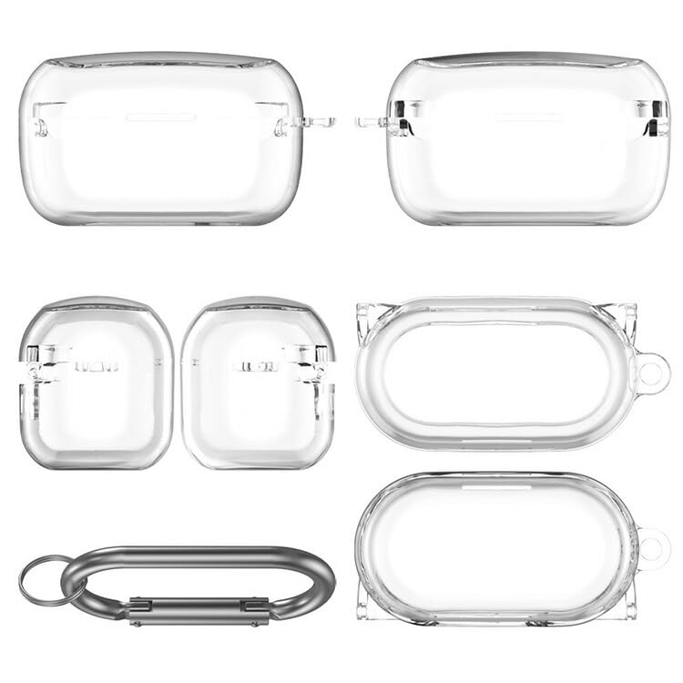 イヤホンケース　ホワイト Amazon | ZENIX DESIGN TECH AirPods Pro 用 ケース カラビナ付