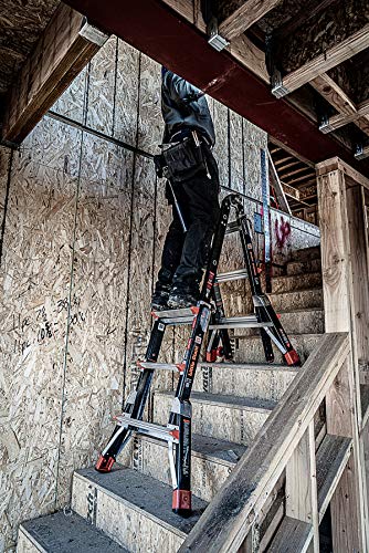 Little Giant Ladders, Dark Horse, M13, 7-11 foot, Multi-Position Ladder, Fiberglass, Type 1AA, 375 lbs weight rating, (15143-001)