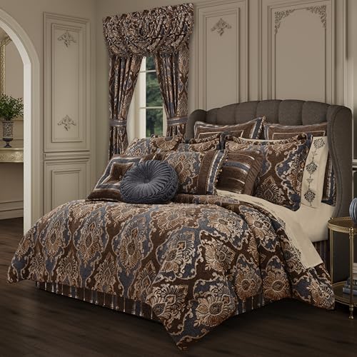 J. Queen New York 4PC. Comforter Set, Polyester, Wedgewood