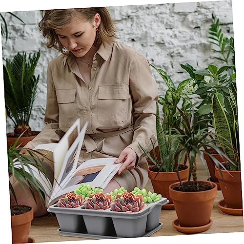 Gogogmee 2 Pçs 6 Pequenos Vasos De Flores Suculentas Propagador Abobadado Bandejas De Germinação De