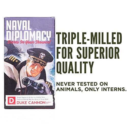 Duke Cannon Supply Co. Big Ass Brick Of Soap Bar For Men Wwii Collection Smells Like Naval Diplomacy (Refreshing Ocean Scent) Multi-Pack- Superior Grade, Extra Large, All Skin Types, 10 Oz (3 Pack) #TOP3
