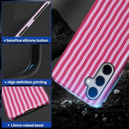 Coque Samsung S25 Plus protection double couche rigide HL2 rayures violet rose - 3