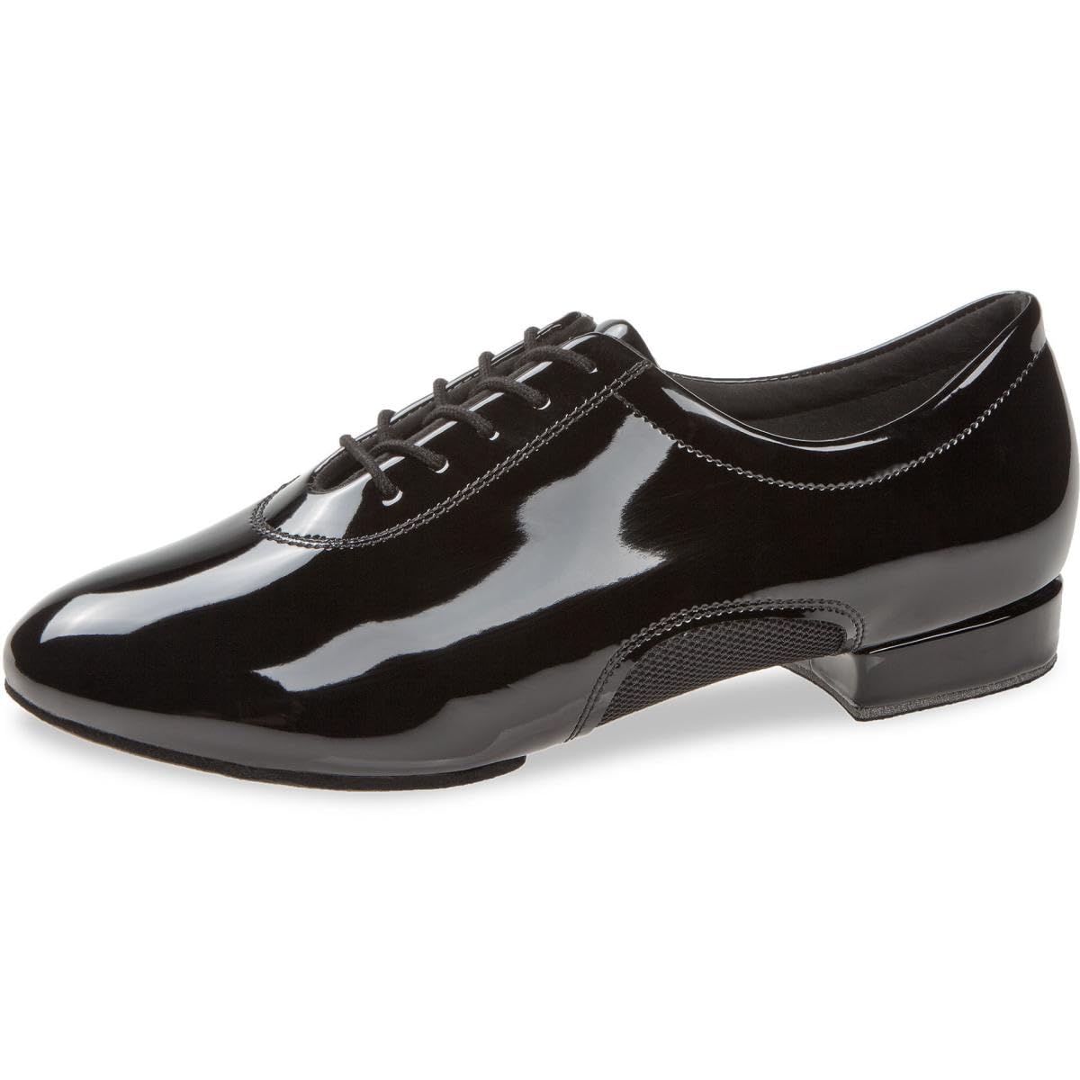 Diamant Herren Tanzschuhe 163-122-585 by Domen Krapez - Lack/Mesh Schwarz - Geteilte VarioSpin Hybid Sohle - 2 cm Standard Absatz - Made in Germany