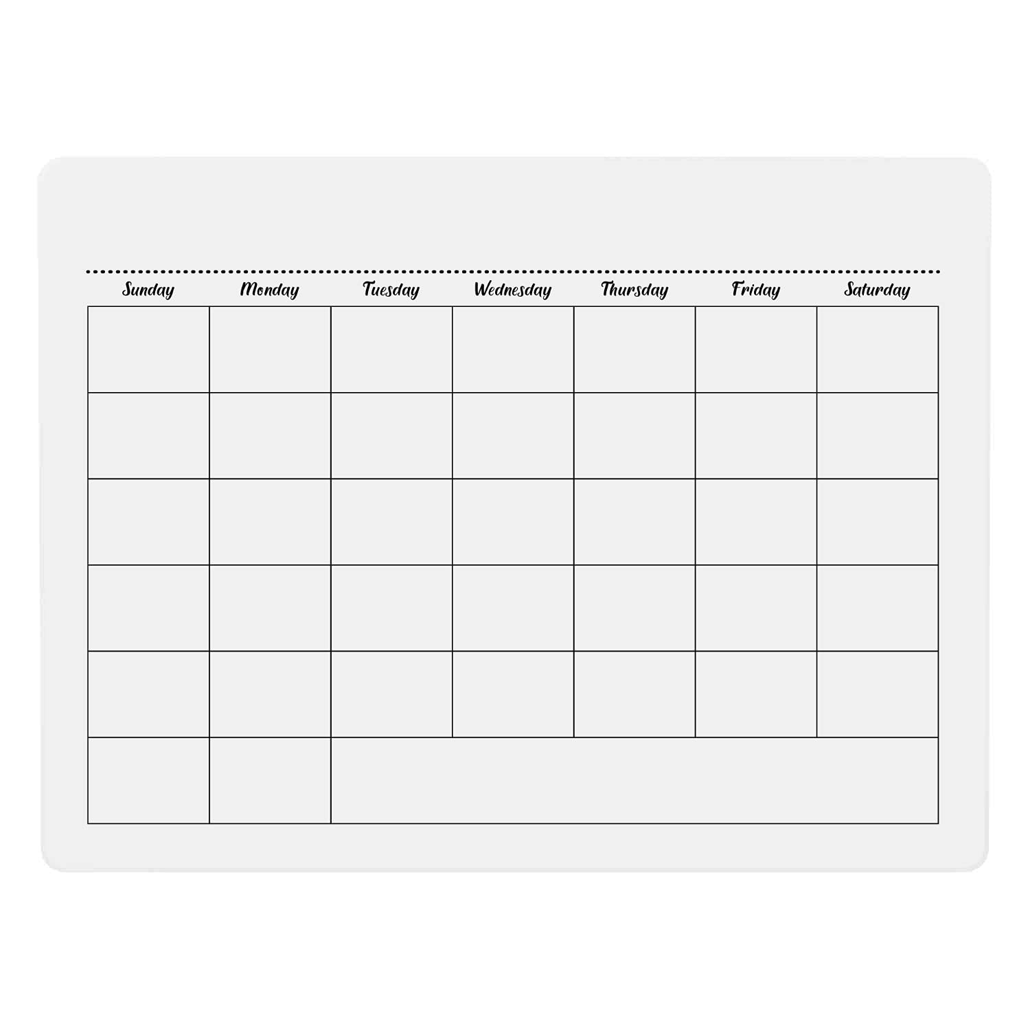 Amazon.com : Dry Erase Board Blank Calendar 9 x 12 Inches School Learning  Tool, Grade School or Homeschool Teaching Aid : Office Products