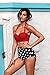 Angerella Women Polka High Waisted Bikinis Swimsuits Swimwear(BKI032-R1-XL), Red, US8-10=Tag Size XL