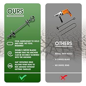 Dog-Tie-Out-Stake-Heavy-Duty-Stakes-for-Dogs-up-to-220lbs-Strong-Dog-Anchor-Kits-Dog-Stake-for-Beach-Outdoor-Yard-360-Degree-Rotation-No-Tangling1-Pack - Cucciolini Doodles   Dog-Tie-Out-Stake-Heavy-Duty-Stakes-for-Dogs-up-to-220lbs-Strong-Dog-Anchor-Kits-Dog-Stake-for-Beach-Outdoor-Yard-360-Degree-Rotation-No-Tangling1-Pack