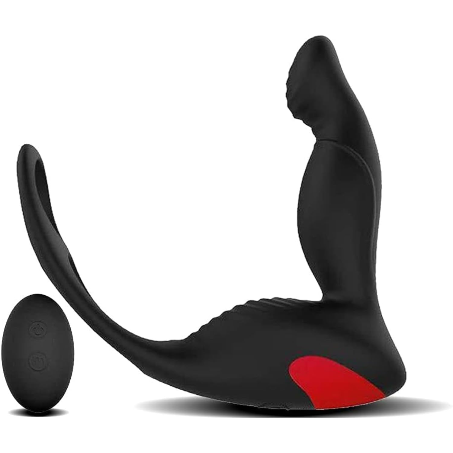 Vibrador con anillo y mando a distancia, masajeador de próstata, 9 velocidades, estimulación del punto G con mando a distancia inalámbrico eléctrico