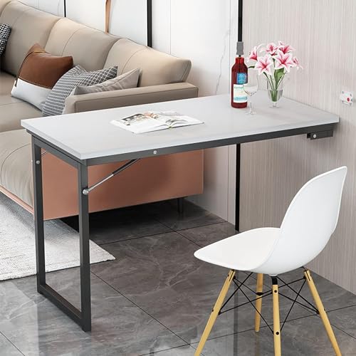 Bureau polyvalent gain de place avec table murale pliante 100 cm - 7
