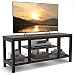 Tribesigns TV Stand, Industrial Rustic Media Stand for 60 Inches TV, Large 3-Tier Entertainment Center with Metal Mesh Shelf, Media Console Table for Living Room