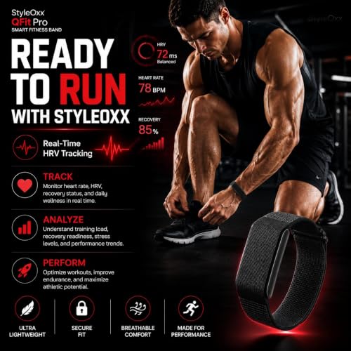 Image of Nex-QFit Pro Smart Fitness Band with 24 /7 Activity Tracking, Heart Rate & HRV Monitoring,Stress & Sleep Tracking, AI- Health Analysis,50+Sports Modes,30 Days+ Battery Life,Subscription-Free