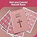 EssexWares - Pink to Rose Bible Tabs for Old and New Testament, 80 Large Print Tabs for Bible Study, Water-Resistant and Durable Bible Index Tabs for Women and Men - 1.7