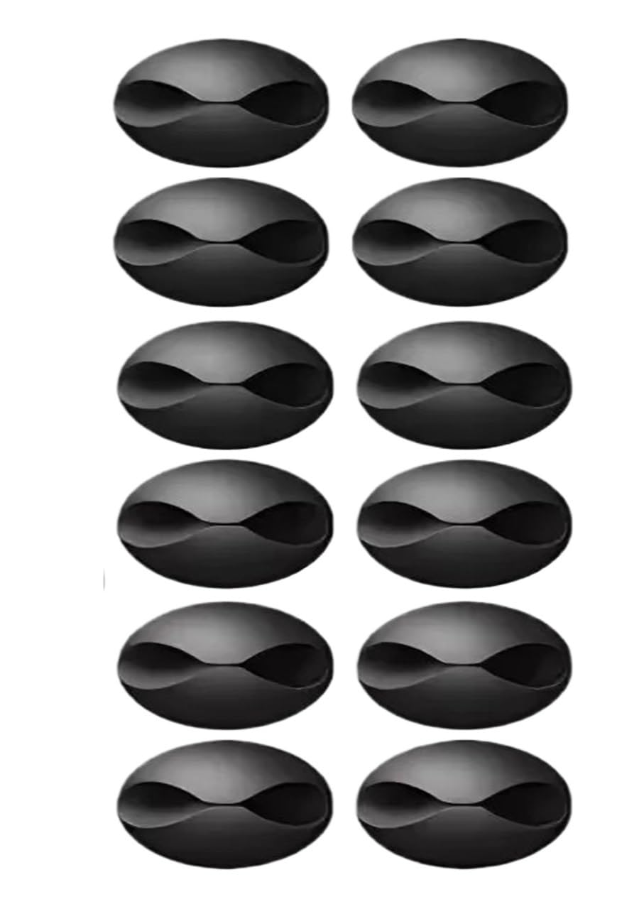 Desktop Cable Clips Portable Adhesive Management Charger Wire Holder Cord(40x Black)