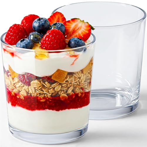 KONZEPT Dessertgläser 6er Set – Kleine Dessertgläser 180 ml – Klassisches Design, Spülmaschinengeeignet, Leicht und Kompakt – Ideal für Desserts, Eis, Mousses und Snacks – Europäische Qualität