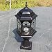 Lámpara De Columna De Jardín Industrial Victoriana Europea Luz De Columna De Aluminio Ip65 Lámpara De Poste De Pilar Impermeable Lámpara De Pedestal De Vidrio Clásico Luces De Mesa Externas Patio PAI