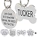 Stainless Steel Pet Id Tags, Personalized Dog Tags & Cat Tags. Up to 8 Lines of Text - Engraved Front & Back. Bone, Round, Heart, Flower, Shield, House, Star, Rectangle, & Bow Tie.