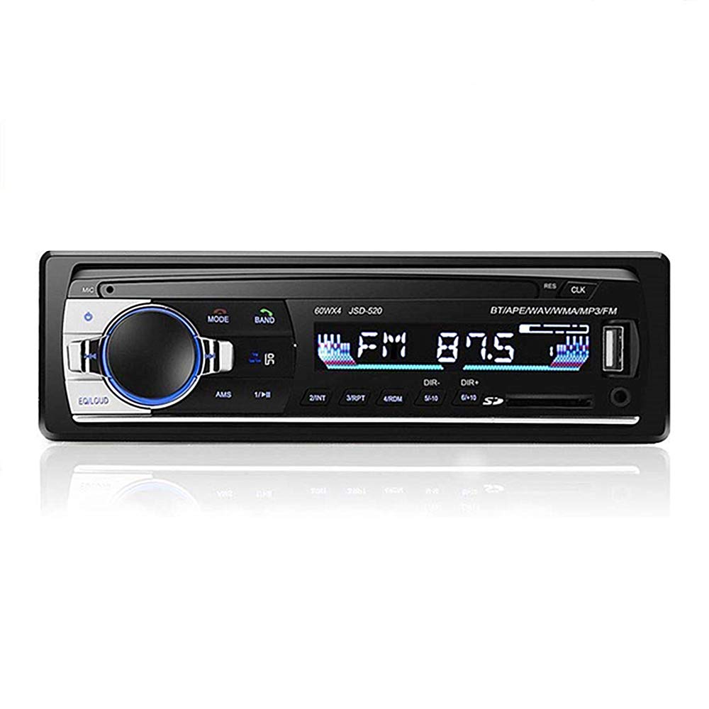 Bluetooth Car Stereo, 4 x 60W Car Audio FM Radio, MP3 Player USB / SD / AUX Hands Free Calling with Wireless Remote Control