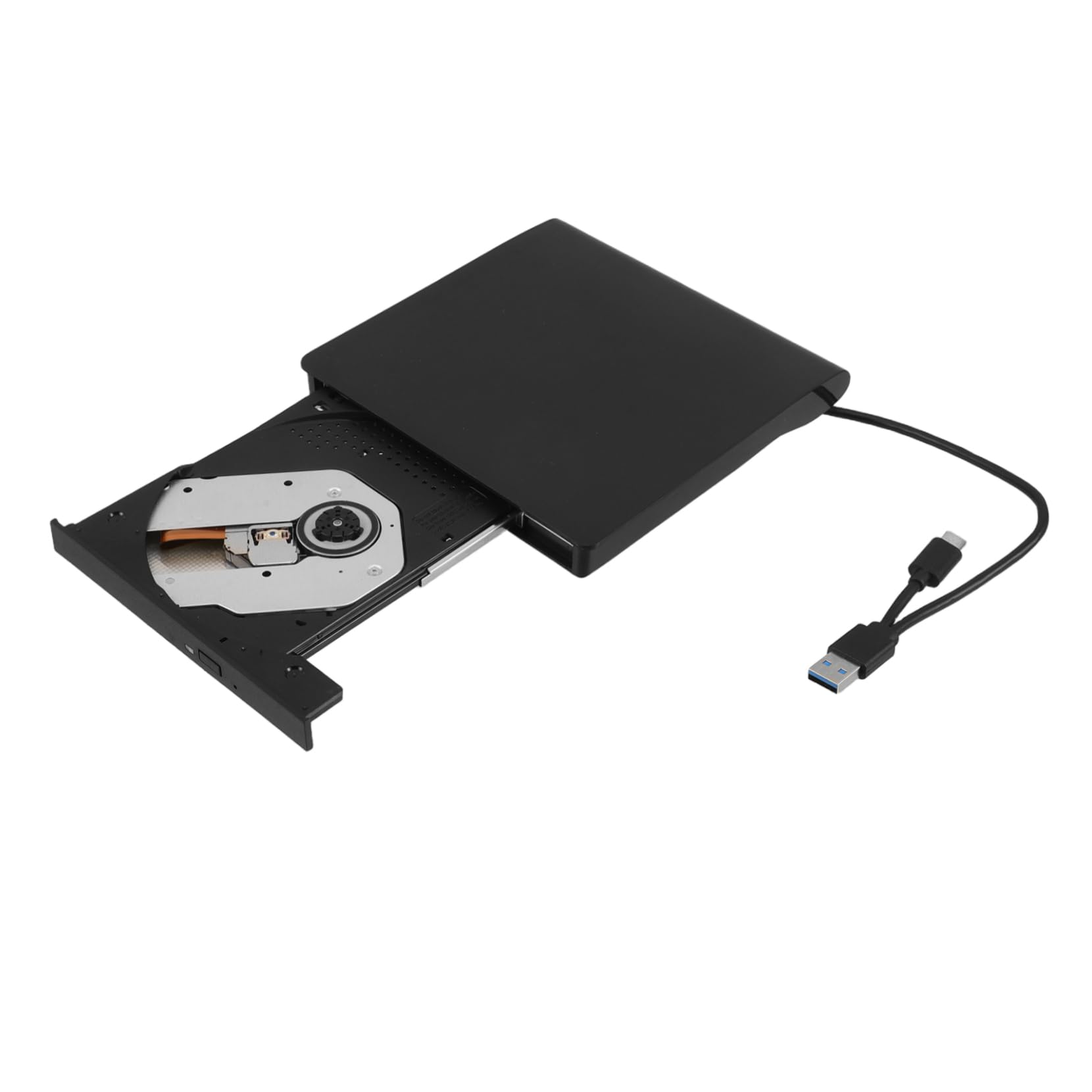 Homoyoyo Externa de CD y DVD USB Tipo C para Portátil y Ordenador, Plug and Play, Compatible Varios Dispositivos, Negro