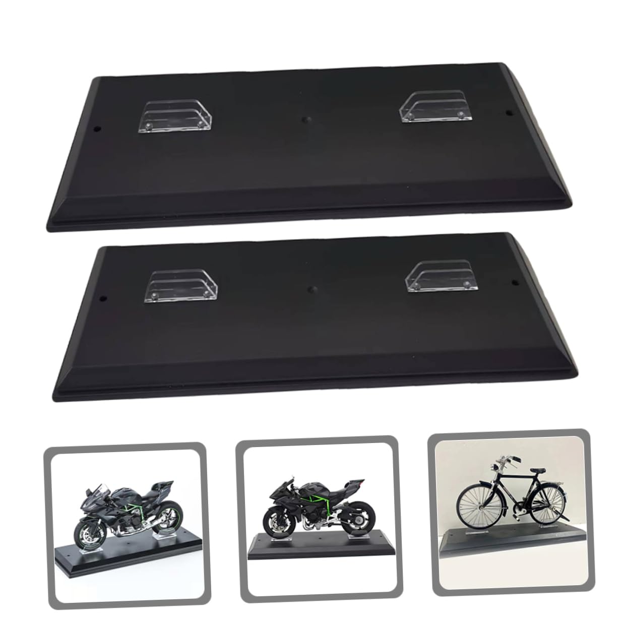 Soportes Para Maqueta De Motocicleta 1:12 Para Coleccionistas, Base De Exhibición Durable, Organizador De Almacenamiento Para Modelos De Motos En Hogar, Set De 2 Piezas