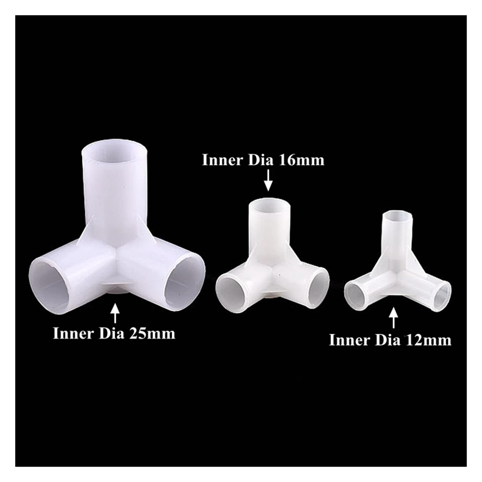 2~10 Pezzi 12~25 mm Croce 3D Tridimensionale connettore irrigazione Tubo di irrigazione Acqua Giunto a 4 Vie Giardino Fai da Te mensola Tubo raccordi(Inner Dia 25mm,5Pcs)